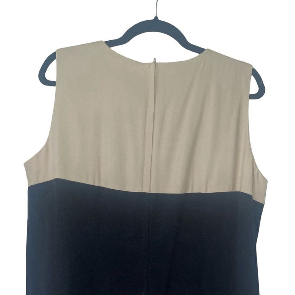 Sl FASHIONS | Vintage Women's Blue & Beige Rayon Top & Dress 2 Piece Set 16WP - Picture 6 of 16